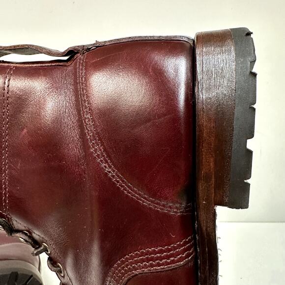 NEW HEELS Rancourt & Co. x Eastland Cap Toe Service Boot Burgundy Maine USA 12 D main image 2